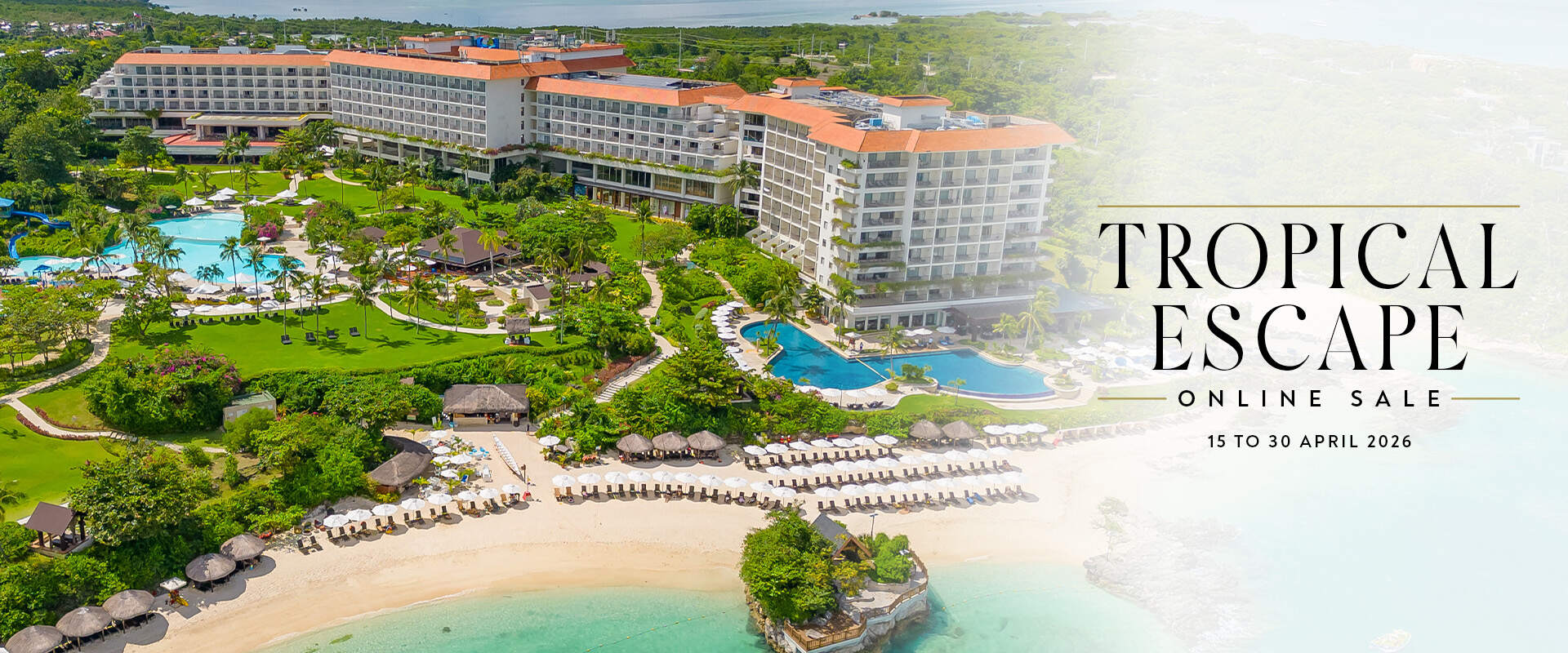 막탄 리조트 해변 전경